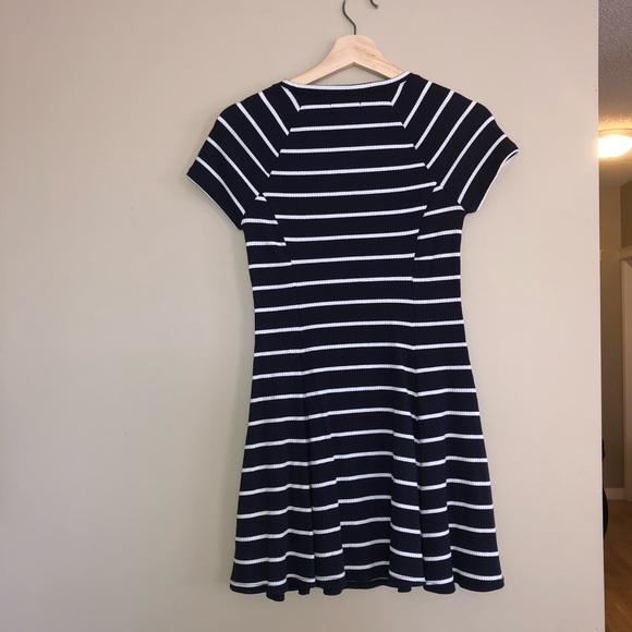 BDG Navy Striped Skater Dress Sz xs - Picture 4 of 6